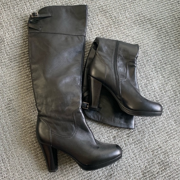 Shoes - Leather heeled knee-high boots size 8 Shoes - Leather heeled knee-high boots size 8